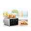 Arshia Digital Bread Toaster Black - 2 Slot, 4 Slice, Baguette Control