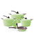 Arshia 8PCS Ceramic Cookware Set Green