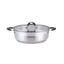 Arshia Stainless Steel Frypan Double Handle  with 2 Lids 28 cm