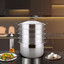 Arshia Stainless Steel Steamer Set with Glass Lid 30cm