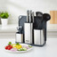 Arshia 11-piece Steel Knife Set with Cutting Board and Knife Stand