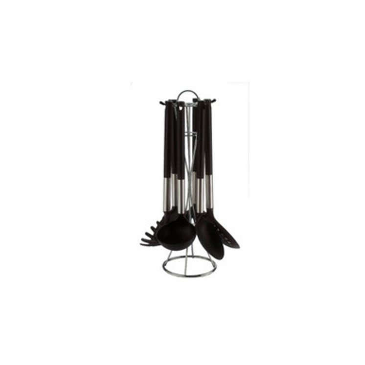 Arshia Utensil Set Black 7pc Set