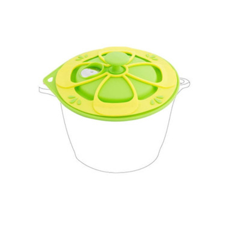 Arshia Intelligent Lid with Pot Mat | Green and Yellow