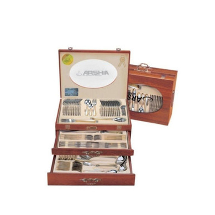 Arshia Cutlery Set 135pcs Silver Matte