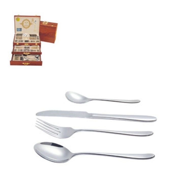 Arshia Stainless Steel Cutlery Set 133pc  Silver Matte