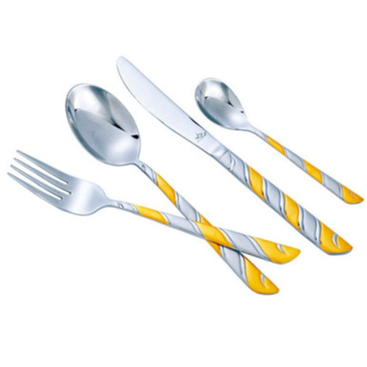 Arshia Silver and Gold Cutlery 128pc Set