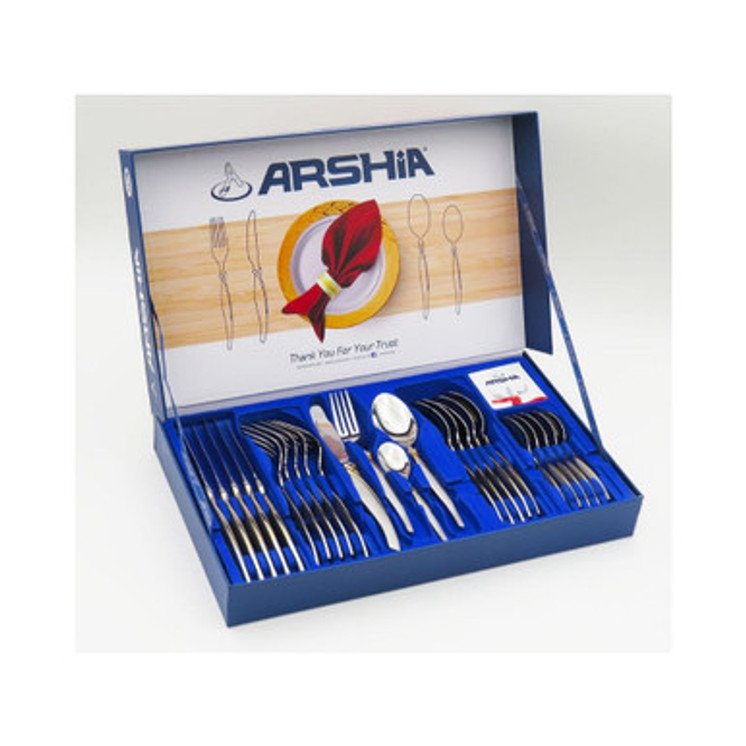 Arshia Stainless Steel Cutlery Set 24pcs Gold