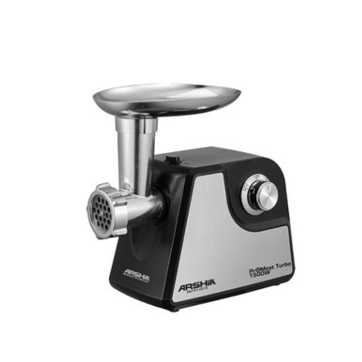 Arshia Compact Meat Grinder Stainless Steel Attachment 2000Watt Black