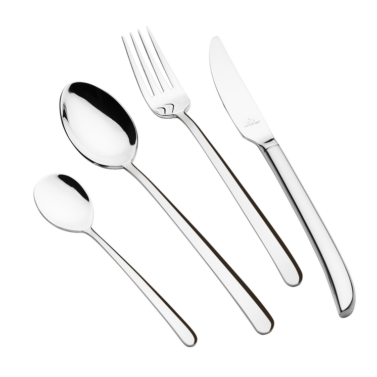 Arshia Stainless Steel Cutlery Set 86pc Silver Mirror