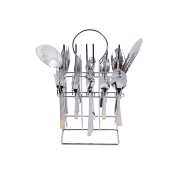 Arshia Silver Cutlery 38pc Set with Stand