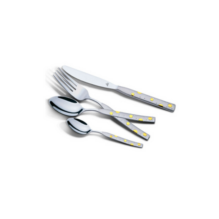 Arshia Gold and Silver Cutlery 128PC set