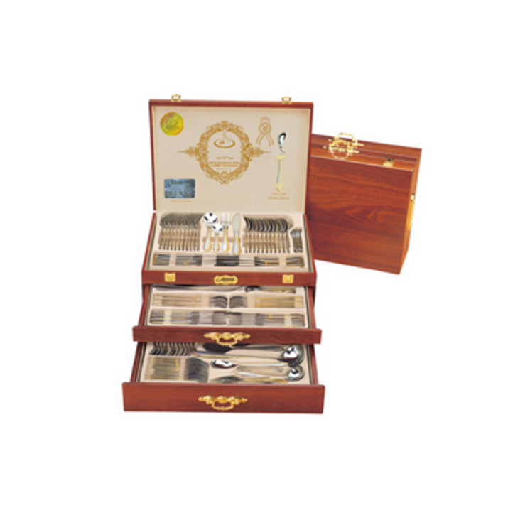 Arshia  Cutlery set 128pcs Gold & Silver