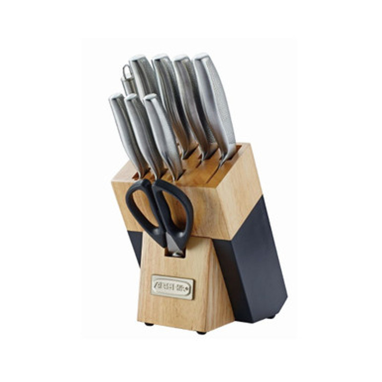 Arshia Steel Knife Set Wooden Block 10pcs K259-3011