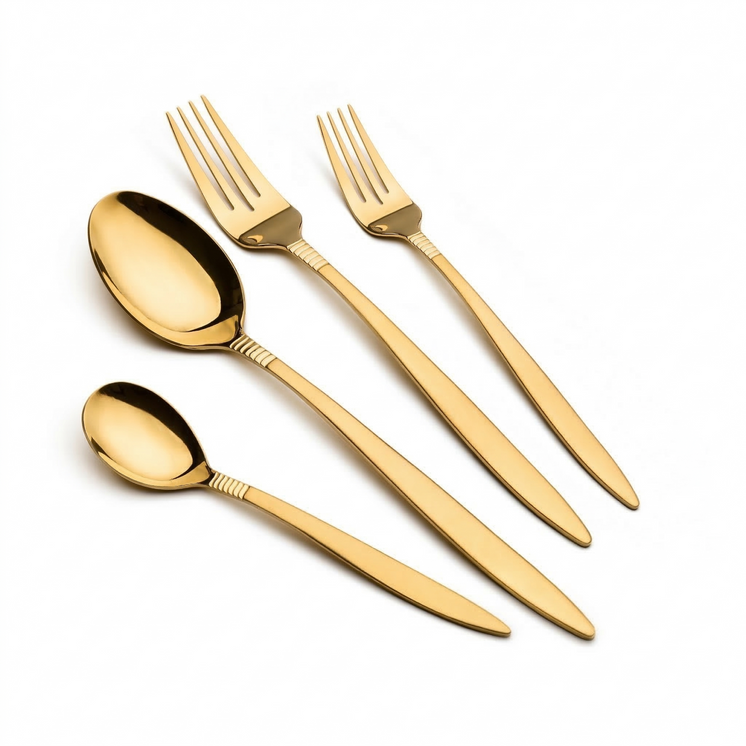 Arshia Stainless Steel Cutlery Set 48pcs Gold  TM333GGS