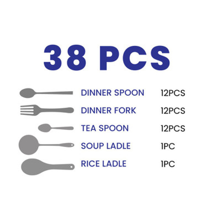 Arshia Premium 38pcs  Cutlery Sets  TM1401GS
