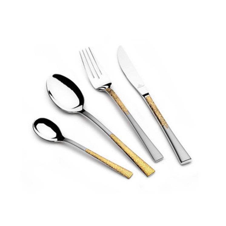 Arshia Gold and Silver Stainless Steel Cutlery Sets 38pcs TM762GS