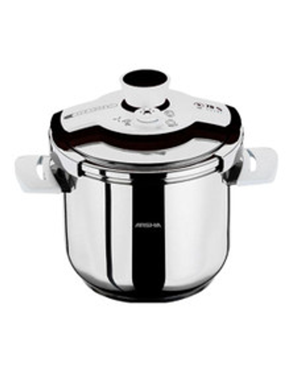 Arshia Stainless Steel Pressure Cooker Black  7 Liters PR116