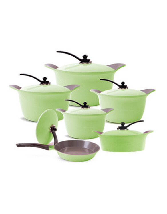 Arshia 12PCS Cookware Set Green