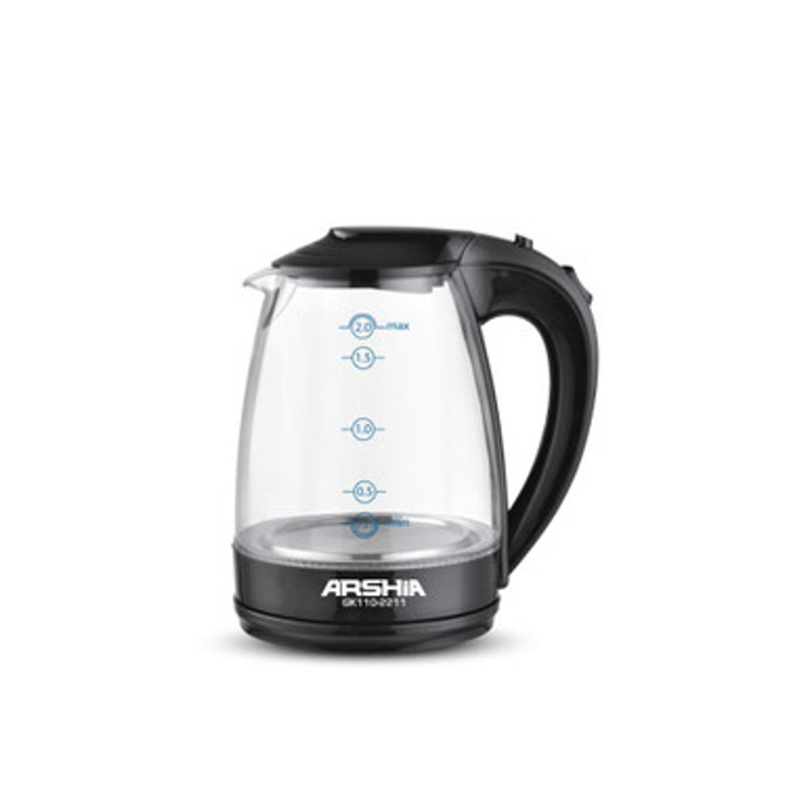 Arshia Electric Glass Kettle Black GK110