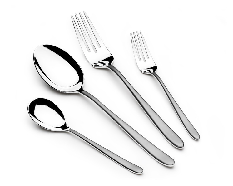 Arshia Stainless Steel Cutlery Set 48Pcs Matte Silver