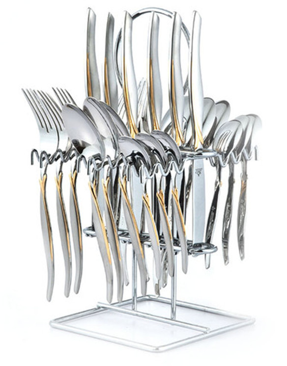 Arshia Gold and silver 24pcs Cutlery Set  TM145GS