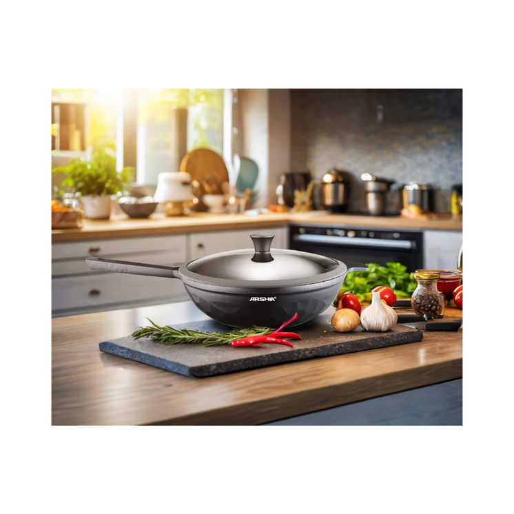 ARSHIA CO110 Wok Pan with Lid 32CM