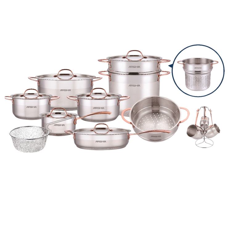 Arshia 19pcs Stainless Steel Cookware Set SS360