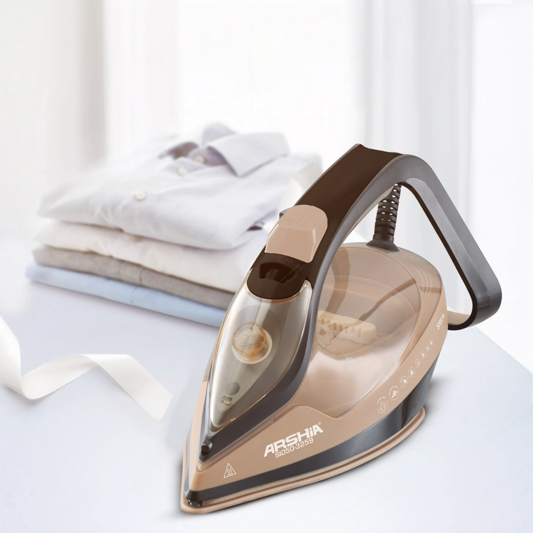 Arshia Steam Iron Gold Black