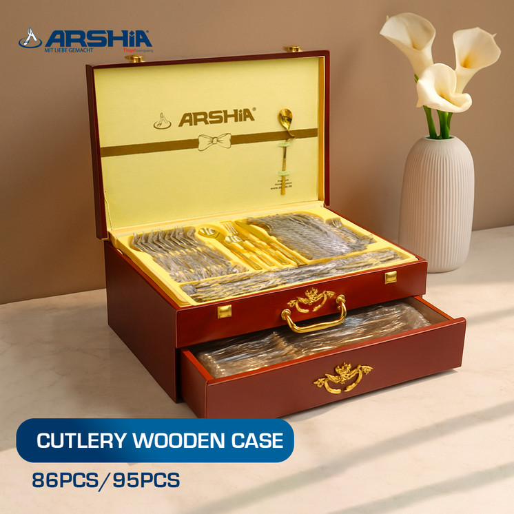 Arshia Stainless Steel Cutlery Set 86pcs Gold & Silver TM112GS
