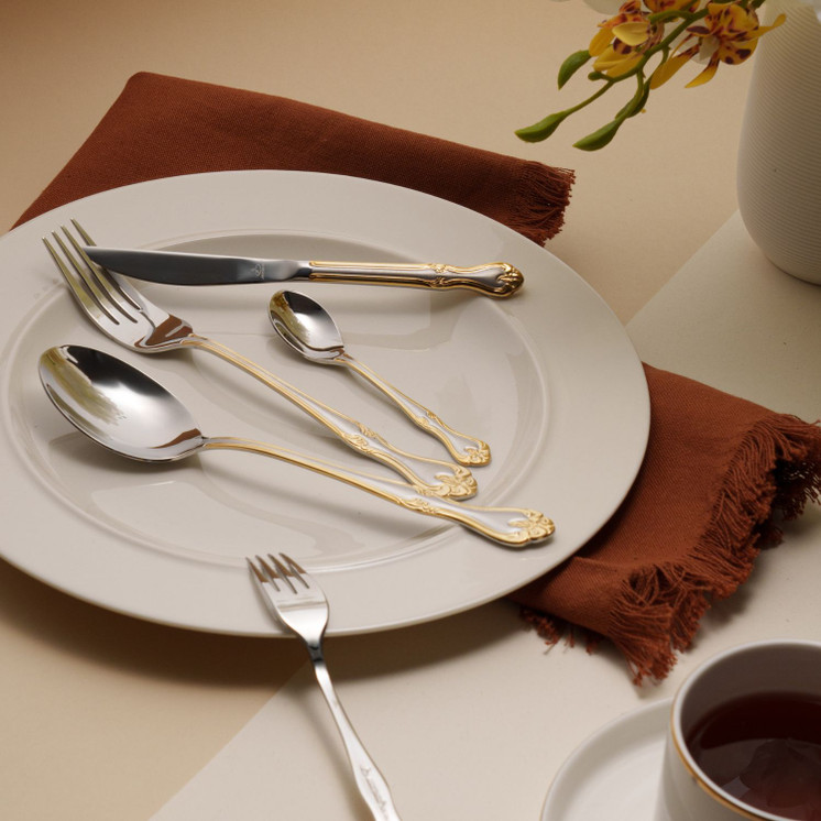 Arshia Stainless Steel Cutlery Set 95pcs Gold & Silver TM112GS