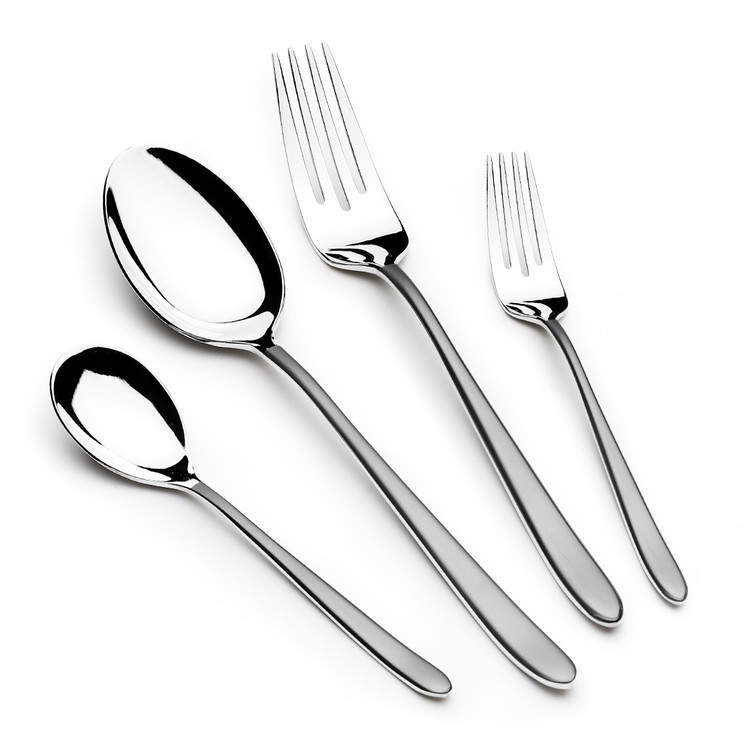 Arshia 48-piece Silver Cutlery Set with Stand