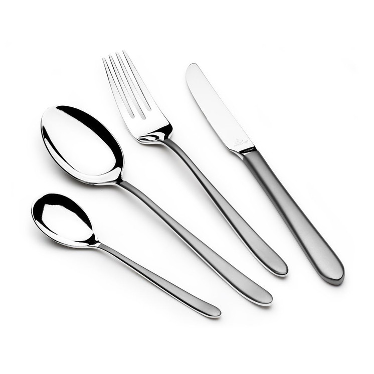 Arshia 26-piece Silver Cutlery Set with Stand