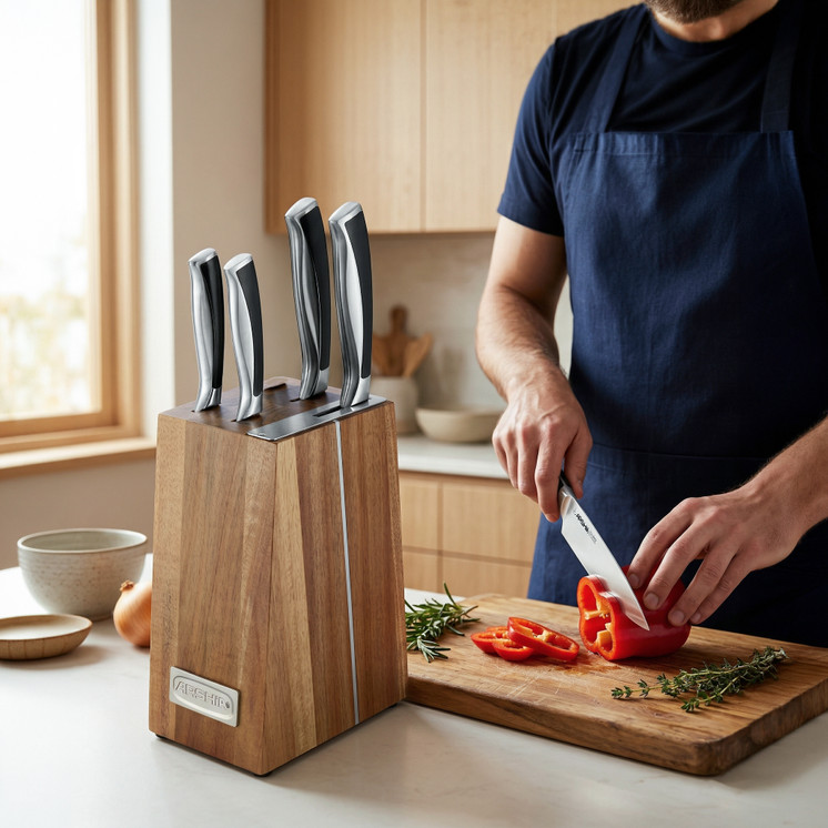Arshia 6-piece Knife Set  with Wooden Stand
