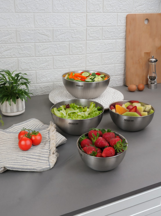 Arshia 4-piece Stainless Steel Mixing Bowl Set