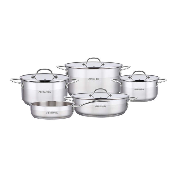 Arshia 9-piece Stainless Steel Cookware Set