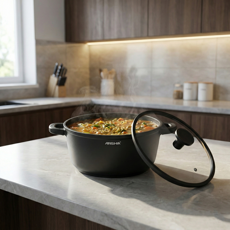 Arshia 24cm Die-Cast Aluminum Casserole