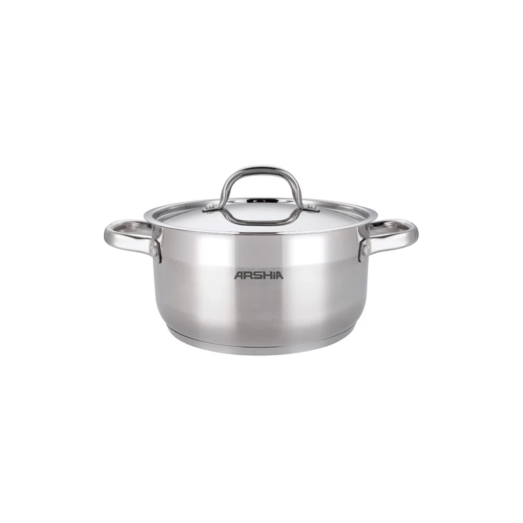 Arshia 9-Piece Stainless Steel Cookware Set with Stainless Lids