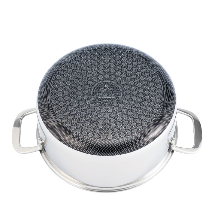 Arshia 24cm Hybrid Stainless Steel Non-Stick Casserole with Lid