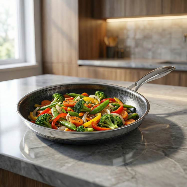 28cm Hybrid Stainless Steel Non-Stick Fry Pan