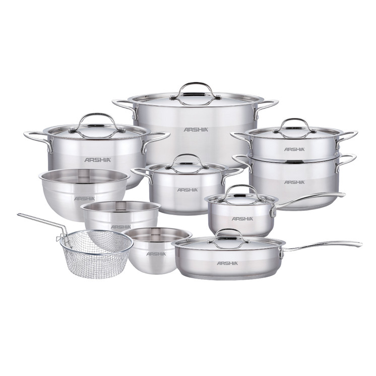 Arshia 17-piece Stainless Steel Cookware Set