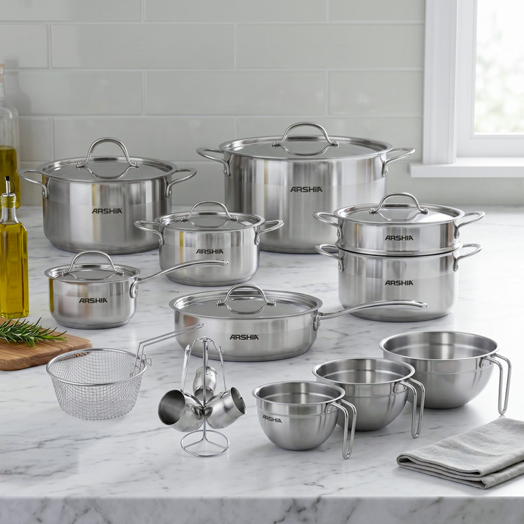 Arshia 21-piece Stainless Steel Cookware Set