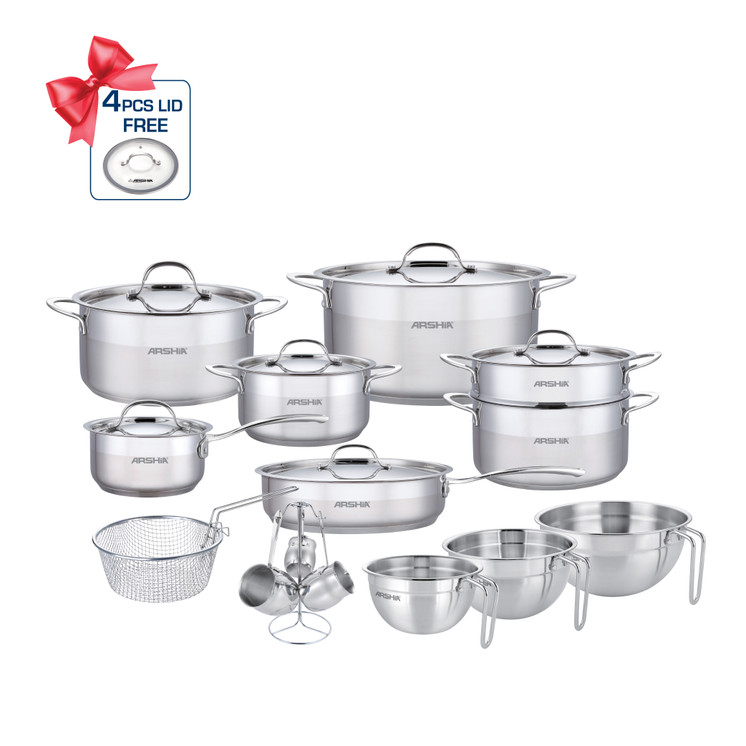 Arshia 21-piece Stainless Steel Cookware Set