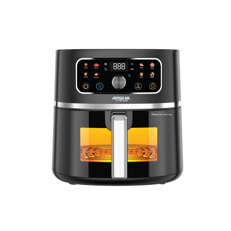 Arshia 6L Air Fryer Black