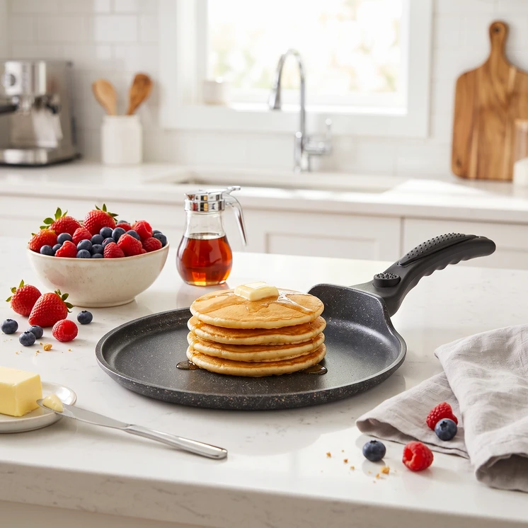 Arshia 24cm Marble-Coated Crepe Pan