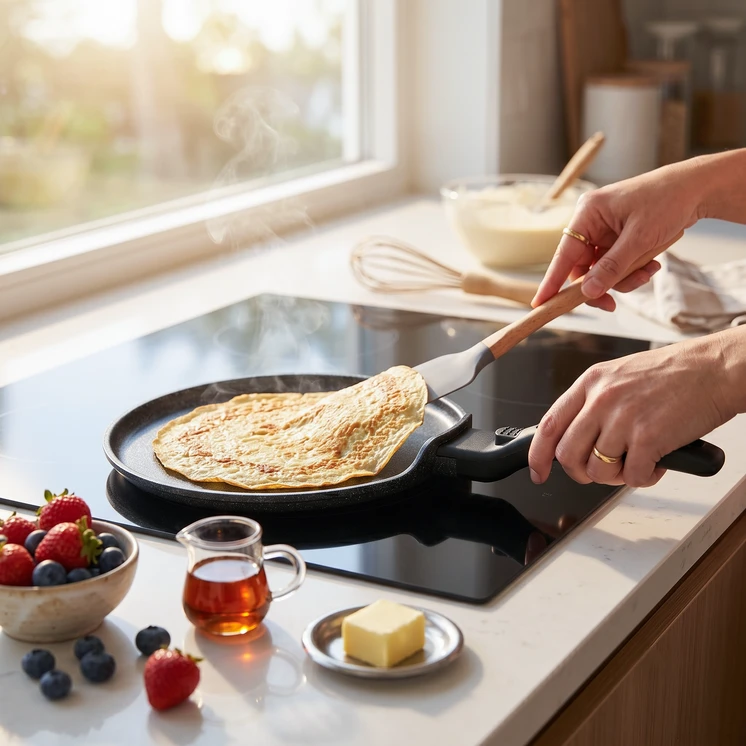 Arshia 24cm Marble-Coated Crepe Pan