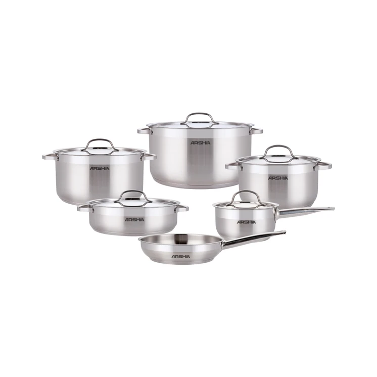 Arshia 11-Piece Stainless Steel Cookware Set