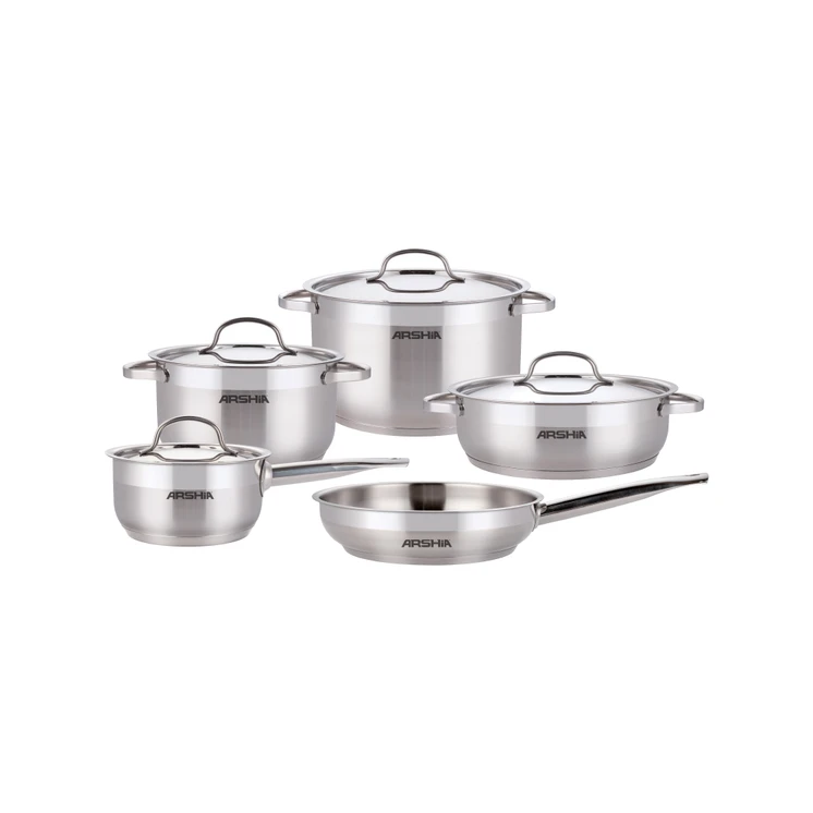 Arshia 9-Piece Stainless Steel Cookware Set