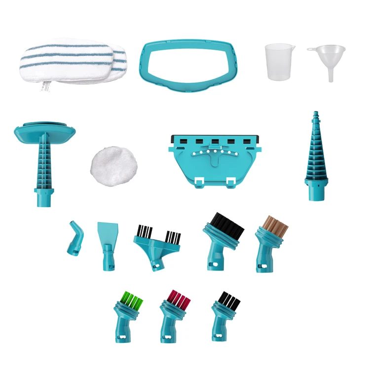 Arshia 10-in-1 Handheld & Foldable Steam Mop – Black & Blue
