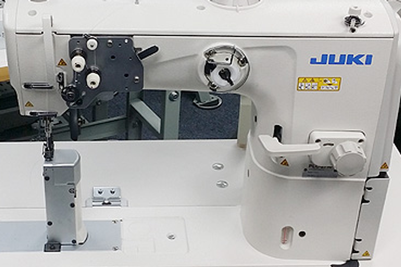 Juki PLC-2710SB-A Single needle post-bed, Unison feed, walking foot  (mechanical Version, with Pneumatic Presser-foot lift) Setup with table,  motor & 