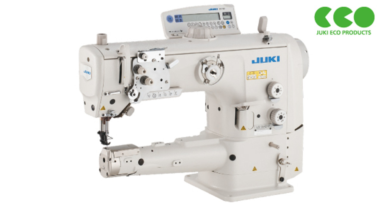 Juki LS-2342S-7-0B Single-needle Unison Feed Cylinder Arm, Walking Foot  machine with automatic back-tack, under-trimmer & air foot lift (Setup with  